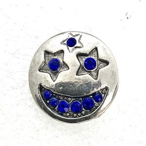 Snap button 20mm Happy face stars Gingersnaps ASN20